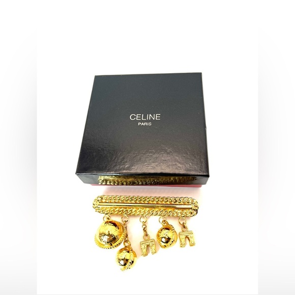 Celine Paris Gold Tone Brooch Arc de Triomphe - Picture 1 of 10
